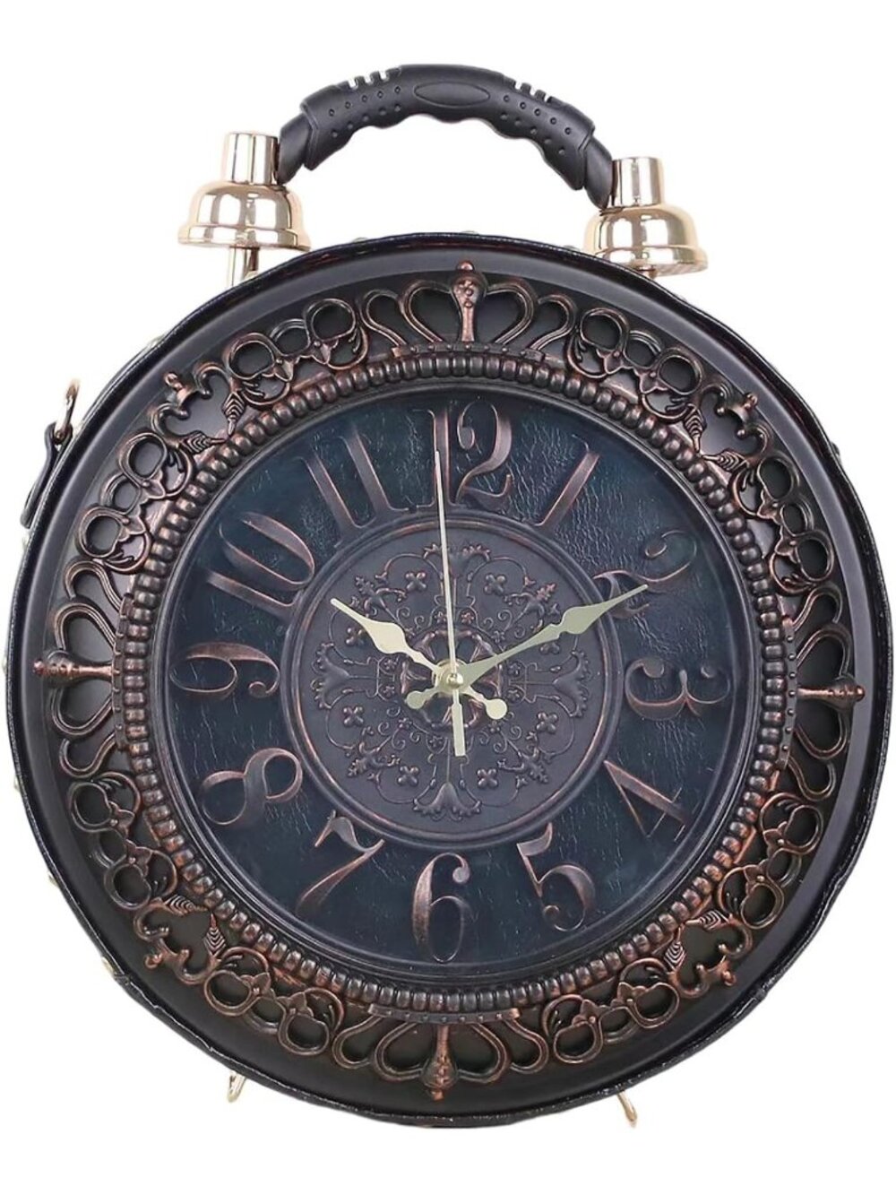 Women's Black Novelty Clock Purse Steampunk Luxurious Surface Crossbody Bags
